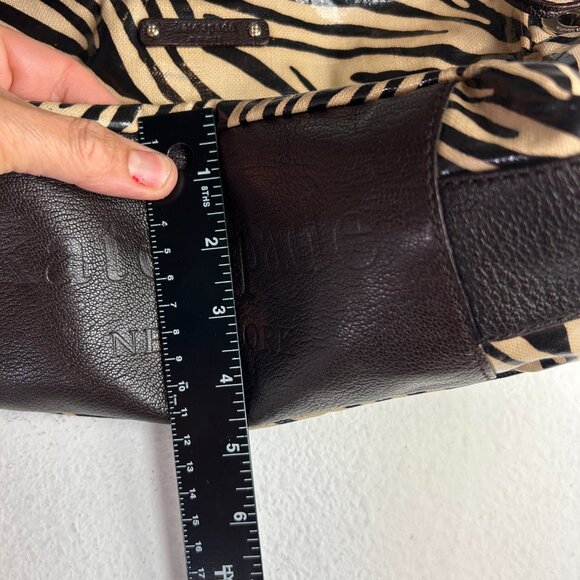 Kate Spade Mini Bag black brown Zebra animal Purse should pouchette small patent - Picture 12 of 14